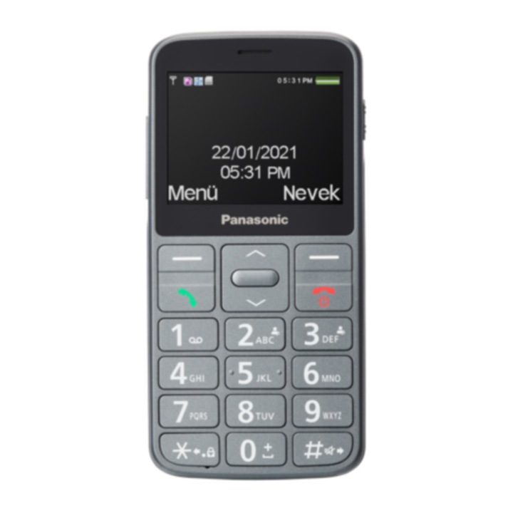 Telefon mobil, Panasonic, KX-TU160EXB, independent de card, Gri