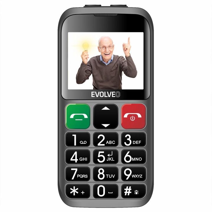Evolveo Easyphone EP-850 Kártyafüggetlen, Senior Mobiltelefon, Ezüst