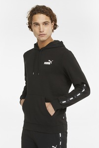 Puma, Hanorac regular fit cu buzunar kangaroo Essentials+, Negru, S