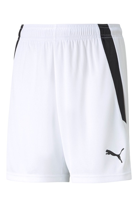 Puma, Bermude cu logo pentru fotbal teamLIGA, Negru/Alb optic