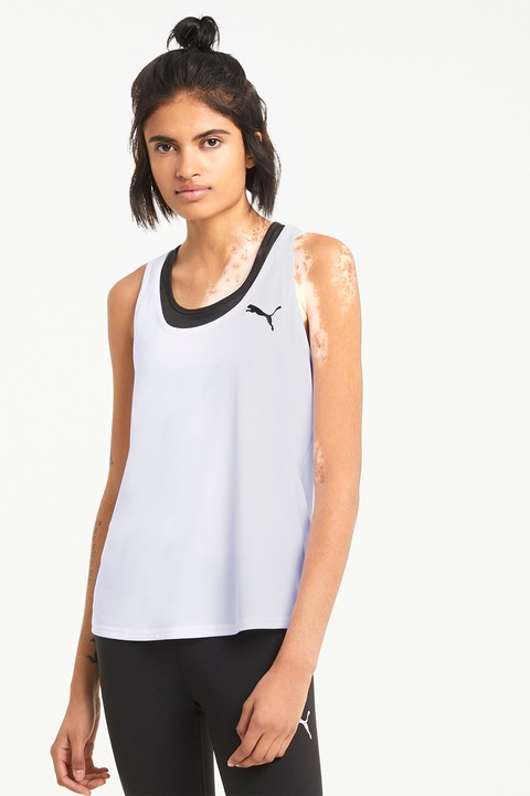 Puma, Топ Active с dryCELL с изрязан гръб, Бял/Черен, S