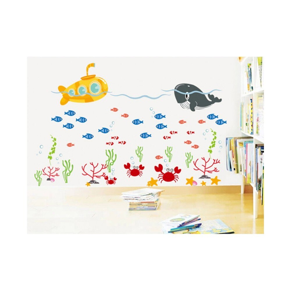 Sticker pentru camere bebelusi - Submarinul galben