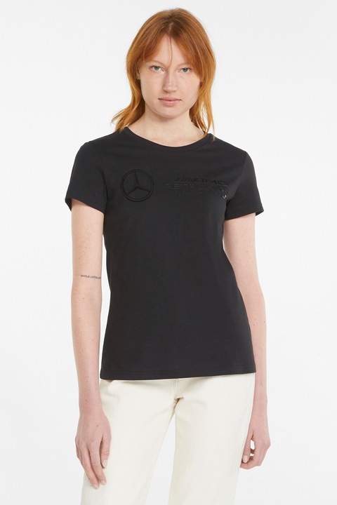 Puma, MAPF1 logómintás pamutpóló, Fekete, S