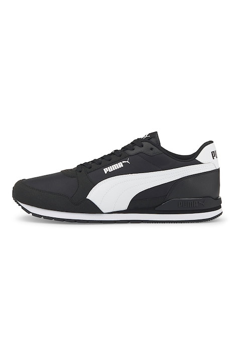 Puma, ST Runner v3 textil és műbőr sneaker, Fehér/Fekete