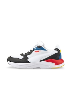 Puma - Спортни обувки X-Ray Speed Lite от еко кожа с мрежа, Бял, черен, аленочервен