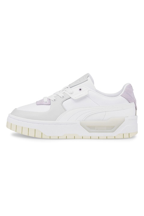 Puma, Pantofi sport din piele Cali Dream, Alb, 37