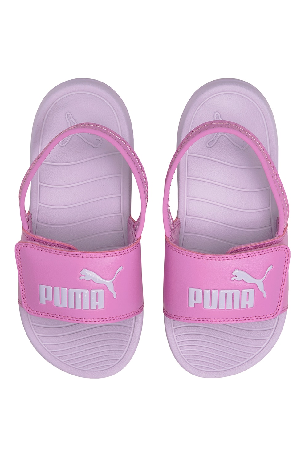 Puma, Сандали Popcat с отворена пета и лого, Лилав, Фанданго, 28 EU ...