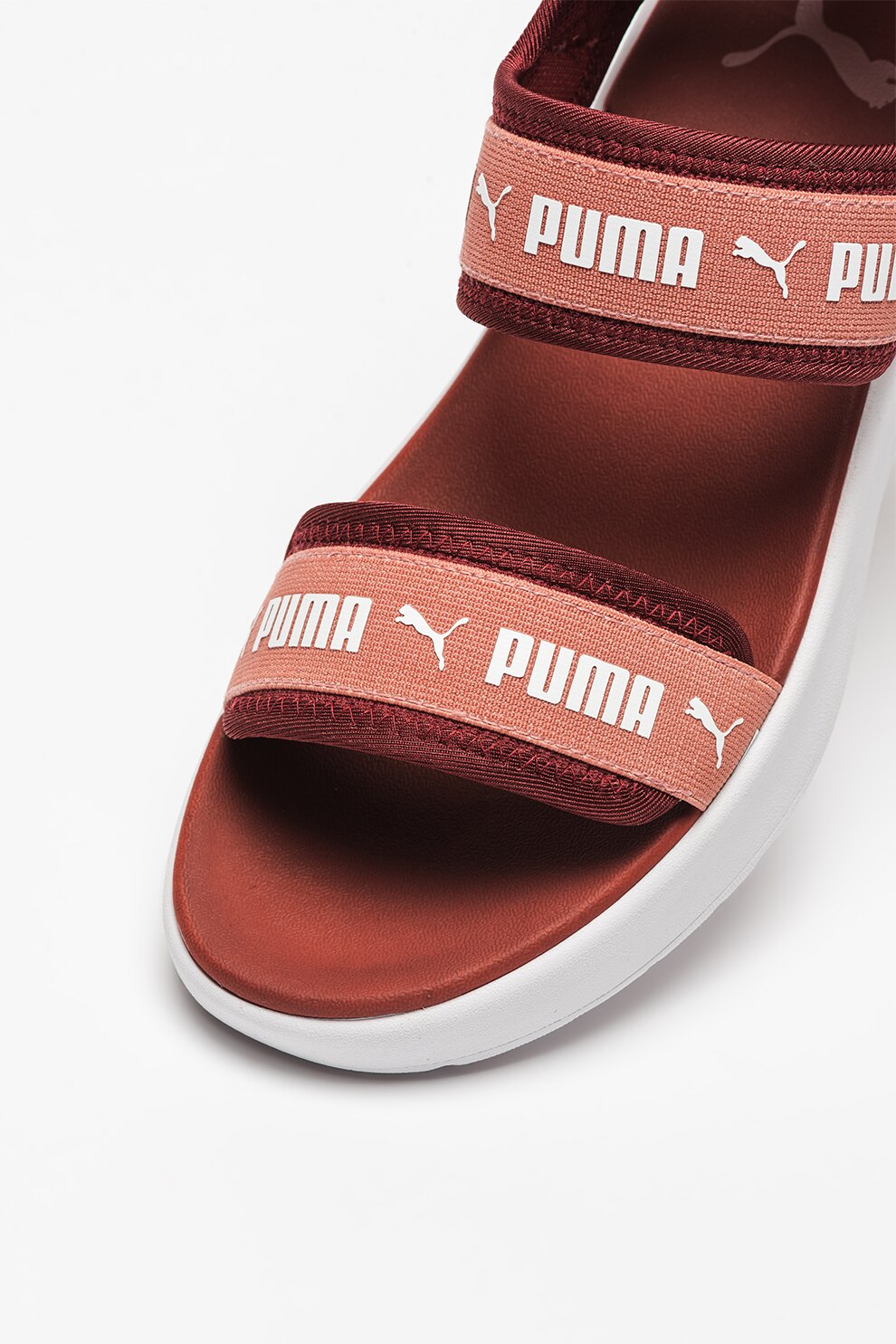 Puma, Сандали без пета с велкро Sportie, Бледочервен, 7 - eMAG.bg