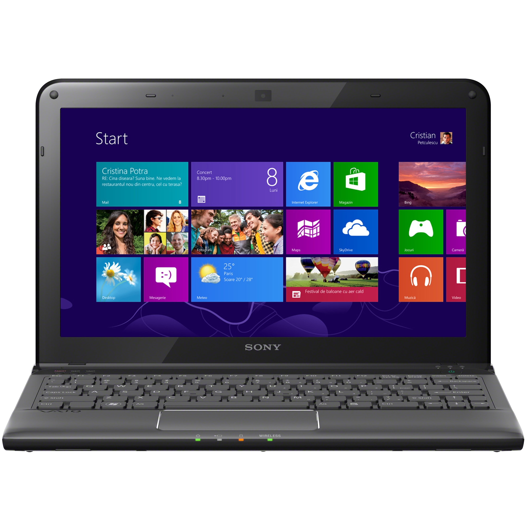 Laptop Sony VAIO SVE1113M1EB cu procesor AMD E2-2000 1.75GHz, 4GB
