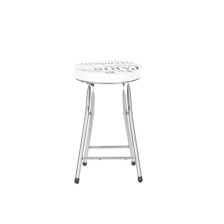Сгъваема табуретка Cosmo, Бяла