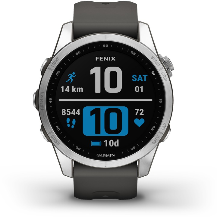 Smartwatch Garmin Fenix 7S, 42 mm, Silver/Graphite