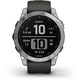 Смарт часовник Garmin Fenix 7, 47 mm, Silicone strap, Silver/Graphite