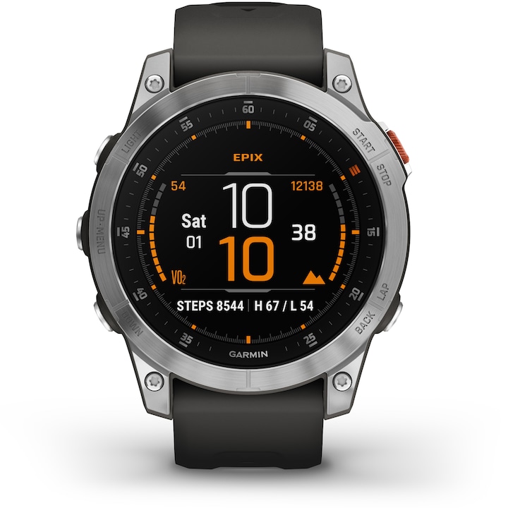 Смарт часовник Garmin epix™, 47 mm, Silicone strap, Slate