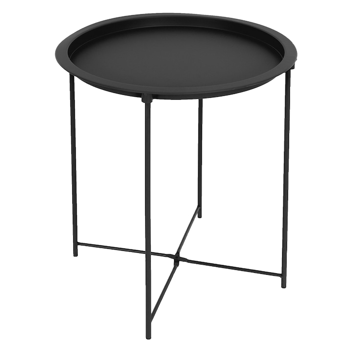 Помощна метална маса ECD Germany, 47 x 51 x см, Прахово боядисан метал, Модерна и семпла