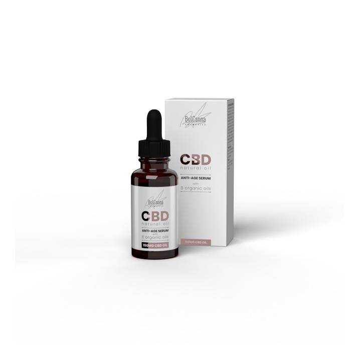 CBD Серум за лице Anti-Age с 8 органични масла BulCanna Anti-Age Serum подходящ за всякакъв тип кожа