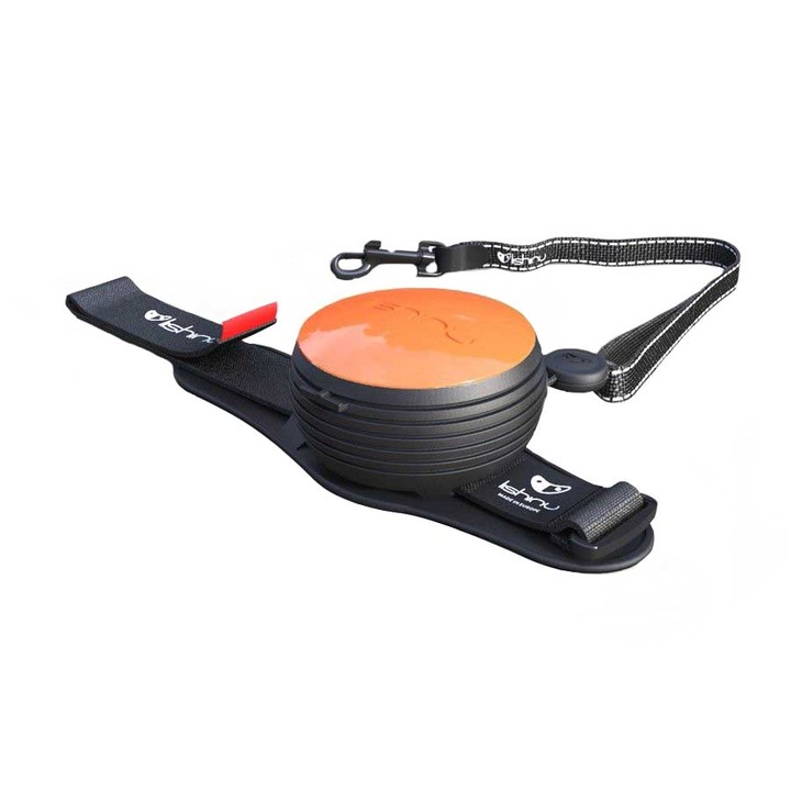 Lesa retractabila Lishinu pentru caini cu greutatea intre 8-30 kg, cordelina, 3 m, Portocaliu