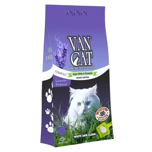 Nisip litiera pisici Vancat Compact Lavanda, bentonita, 5 kg