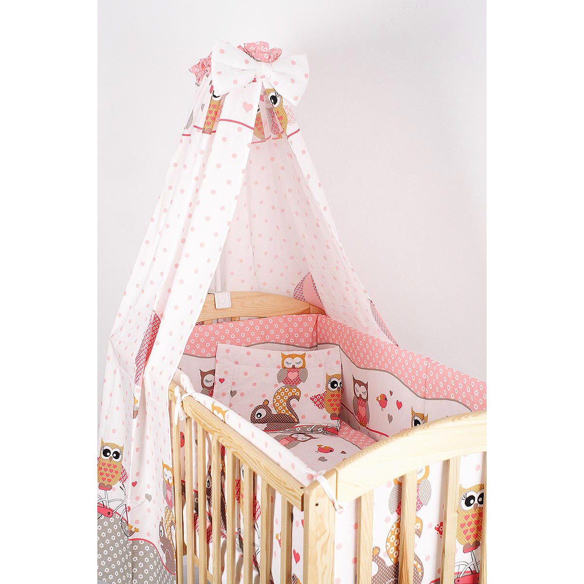 Baldachin patut, bufnite mari, roz, 150x210 cm