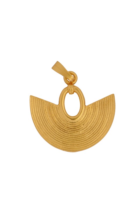 Pandantiv semiluna filigranata, cultura Sinu, placat cu aur de 24 K, lungime 2.86 cm