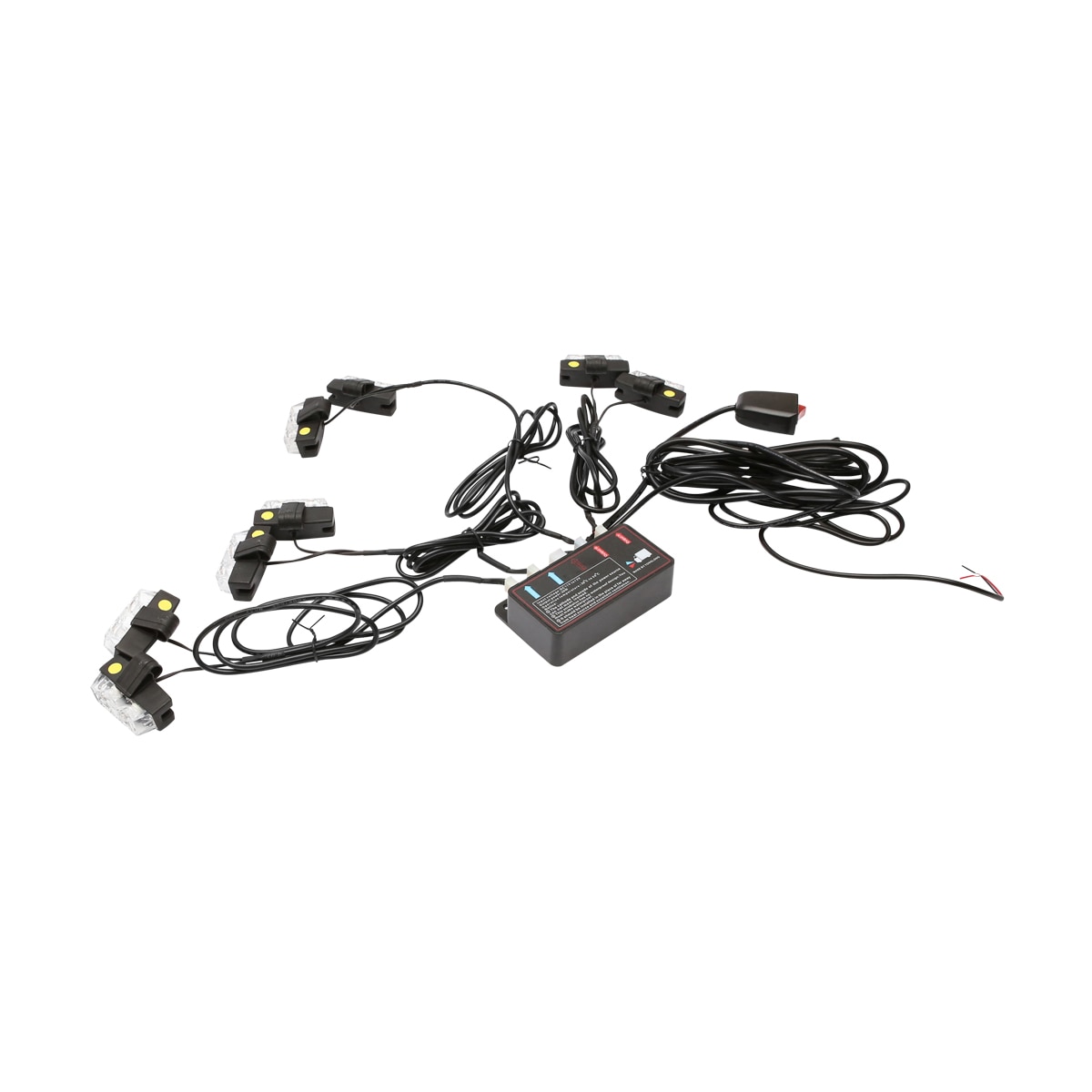 Set 8 stroboscoape cu 2 LEDuri, lumina galbena 12V Breckner Germany