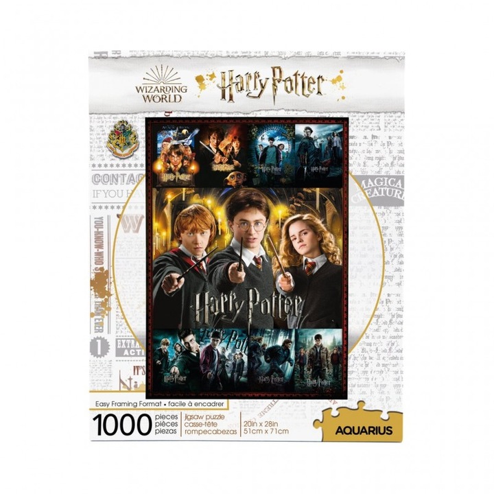 Пъзел Harry Potter Movie Collection, 1000 части, 71x51 см, черен