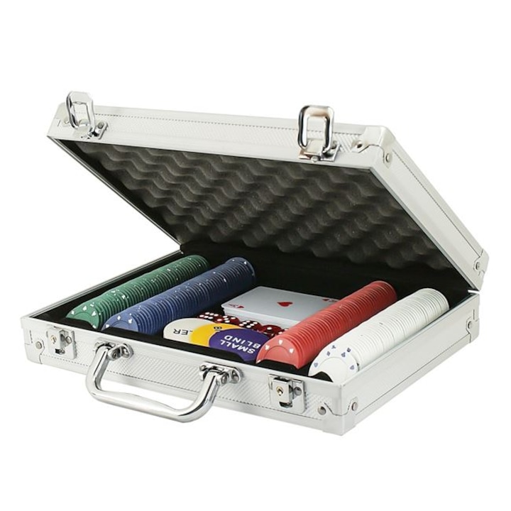 Премиум покер комплект, алуминиево куфарче, 200 бр