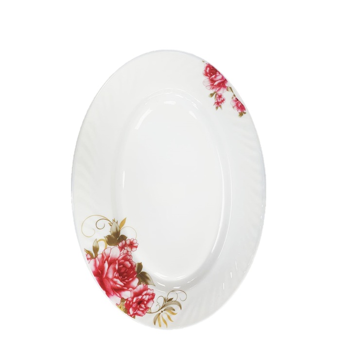 Set 3 platouri , model rose , 30 cm, oval, opal