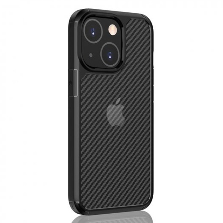 Калъф за телефон iPhone 13 Mini, CarbonFuse, Techsuit, черен