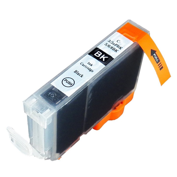 Cartus inkjet, marca TIN, compatibil cu CANON BCI-3(e) Photo Black - 200 pagini, 15 ml