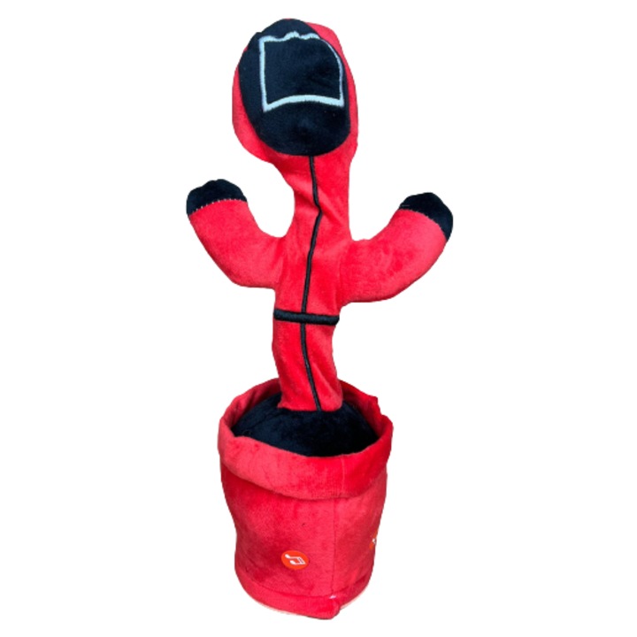 Selling Depot Squid Game interaktív játék, éneklő, beszélgető és táncoló kaktusz, 32 cm, elemekkel, +3 éves gyermekek számára