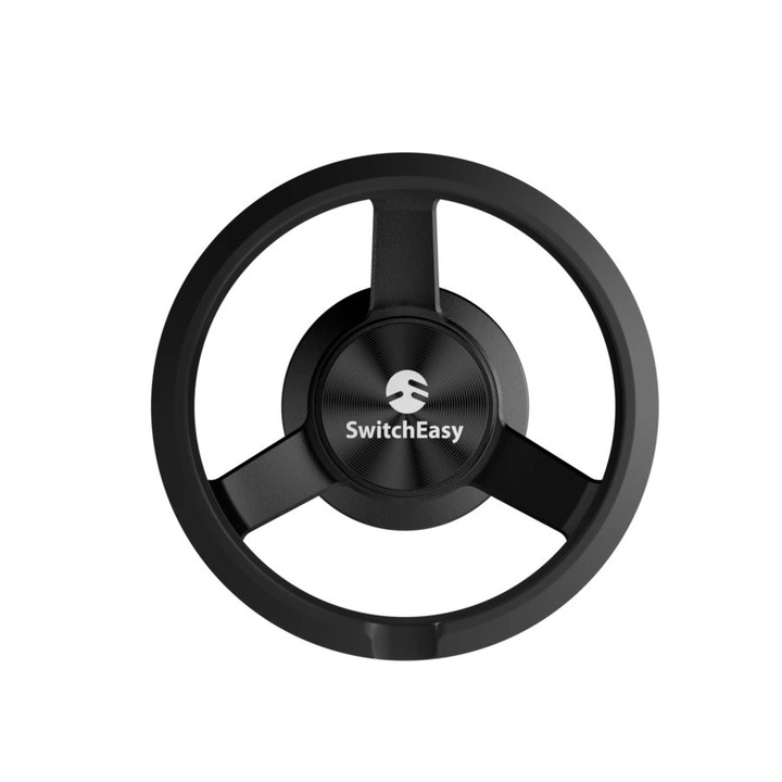 SwitchEasy MagMount for MagSafe Car Mount 3M Adhesive Type - поставка за таблото на автомобил за iPhone съвместима с Magsafe захранване (черен)