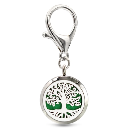 Breloc pentru Chei cu aromoterapie Neo™ KSA254 Tree of Life, cu uleiuri esentiale, eco friendly, otel inoxidabil
