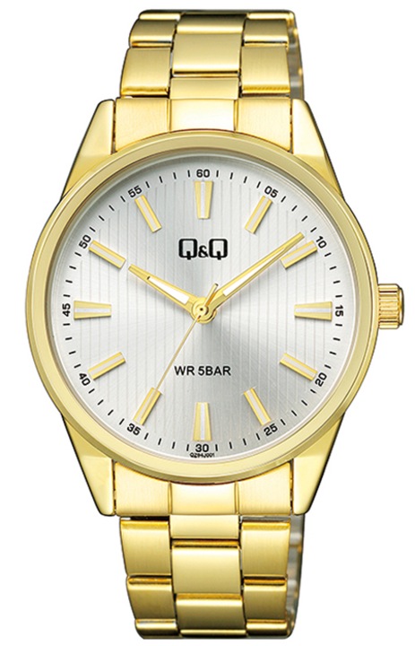 Ceas barbati, Q&Q, QZ94J001Y, Auriu