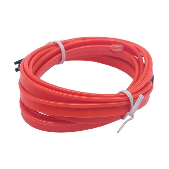 Banda luminoasa auto el wire rosu , 1m , droser 12v