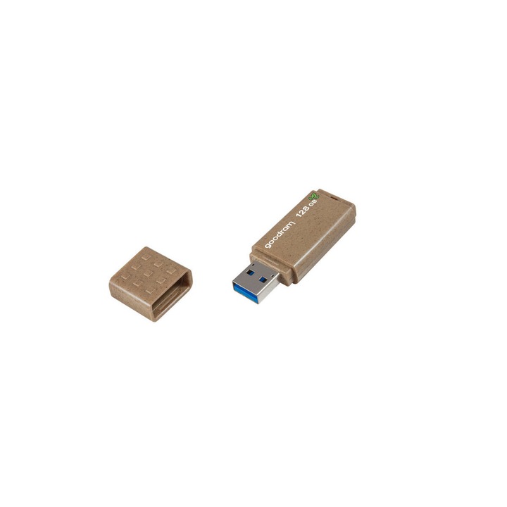 USB Flash памет GoodRam UME3 Eco Friendly, 128GB, USB 3.0, Кафяв
