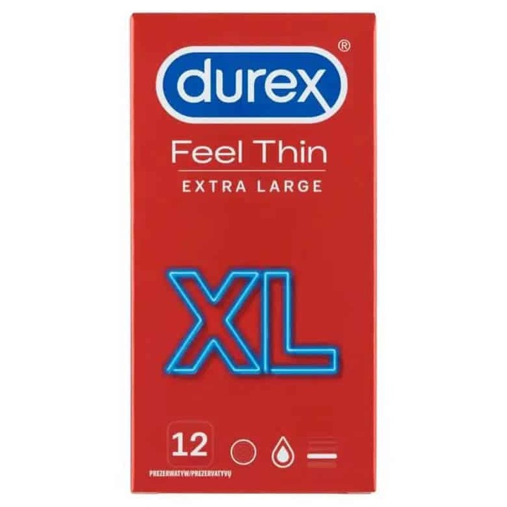 Презервативи Durex Feel Thin XL, 12 бр