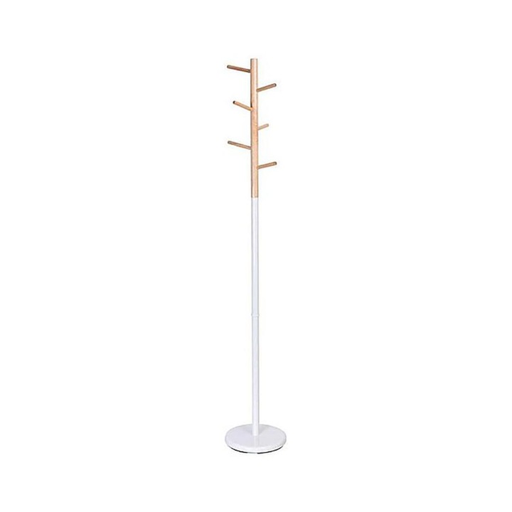 Вертикална закачалка HALMAR, W53, Бял / Дъб, 170 см