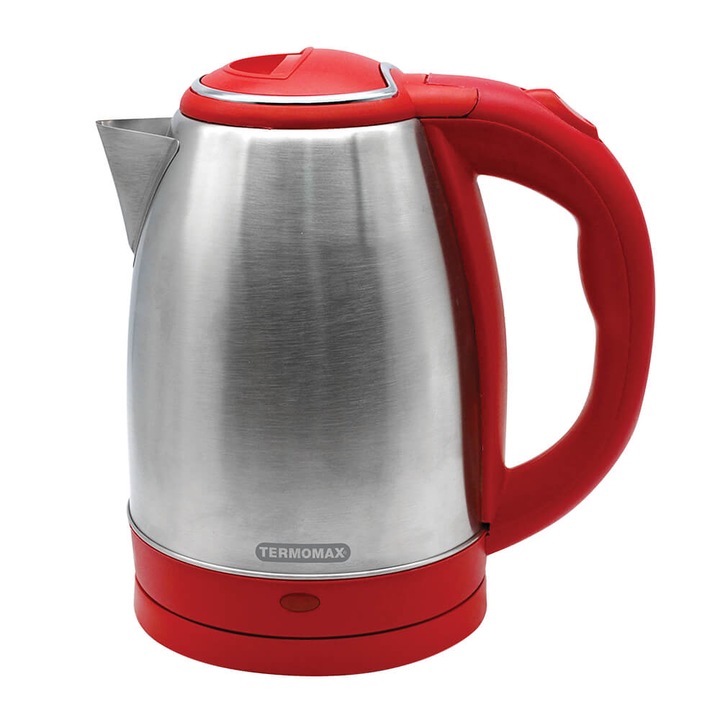 Fierbator electric, Termomax, 1500W, 220-240V / 50-60Hz, Otel inoxidabil, Rosu