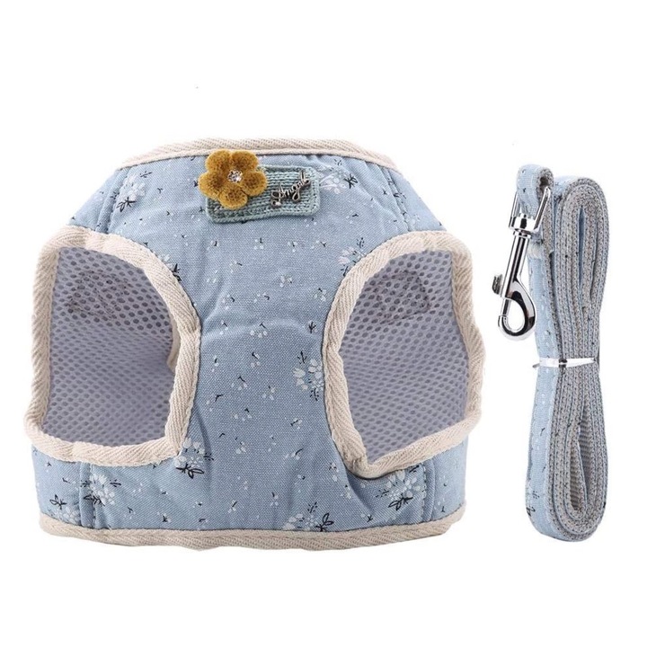 Set Ham si Lesa Elegance pentru caini si pisici, M, Bleu