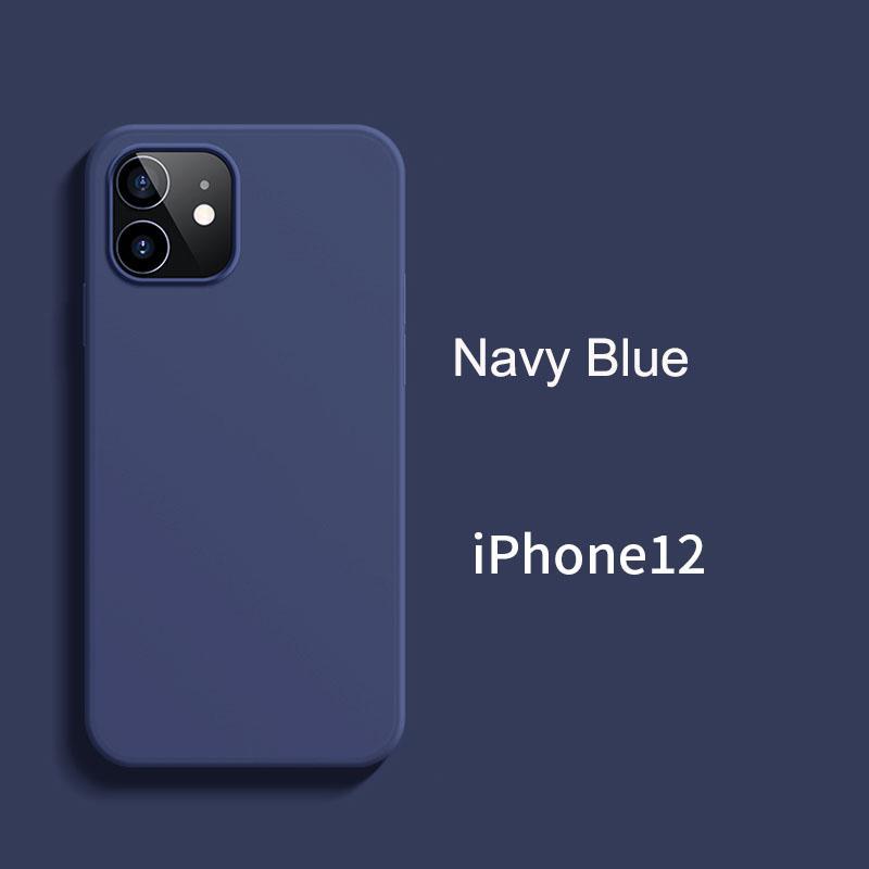 Husa protectie Flippy compatibila cu Apple iPhone 12/12 Pro Matte Tpu Albastru inchis