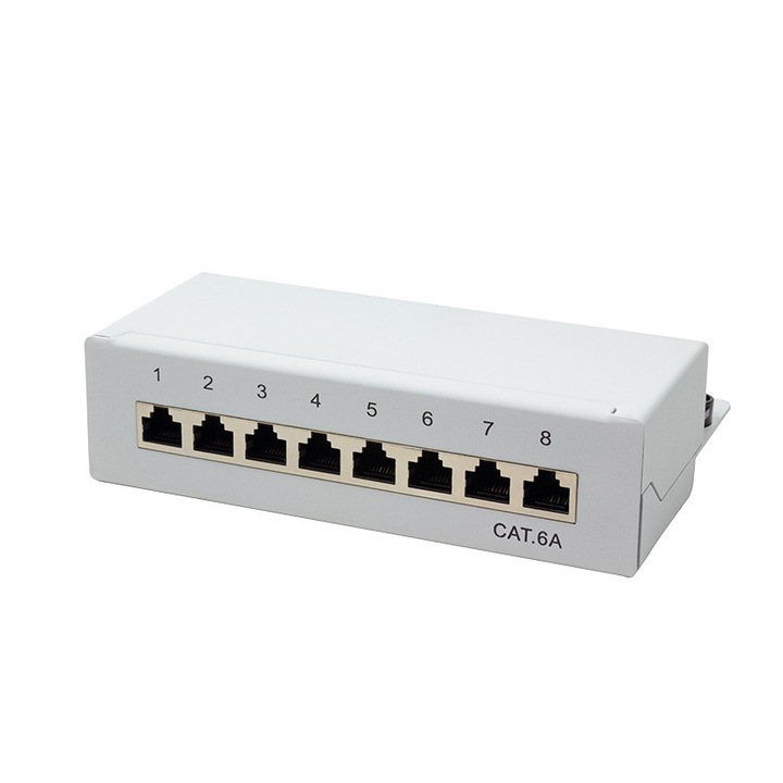 Patch panel LogiLink NP0018, 8x RJ45, cat.6A, ecranat