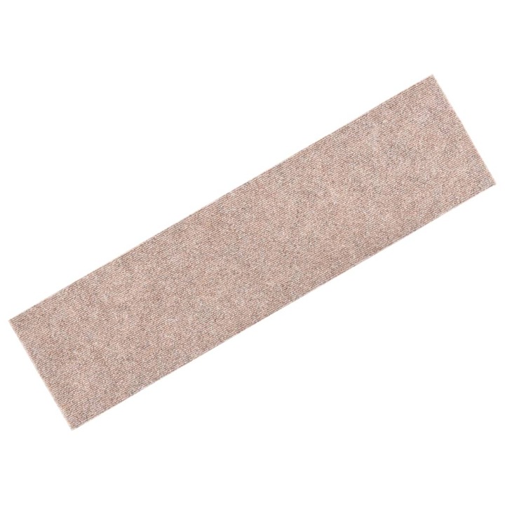 Комплект Самозалепващи стелки за стълби vidaXL, Полипропилен, Кафяв, 76 x 20 cm, 15 бр