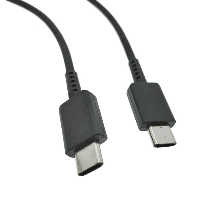 Cablu cu conectori USB-C tata la USB-C tata, EP-DN980BBE GH39-02103A, PD 3A, 1m, negru Negru 1 m