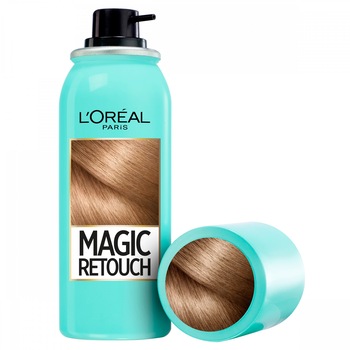 Spray instant L'Oreal Paris Magic Retouch pentru camuflarea radacinilor crescute 4 Blond inchis, 75 ml Spray instant L'Oreal Paris Magic Retouch pentru camuflarea radacinilor crescute 4 Blond inchis, 75 ml