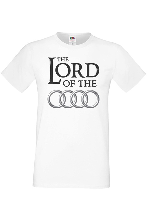 Мъжка Тениска Tralala Audi Lord Of The Rings, Бял, 4XL