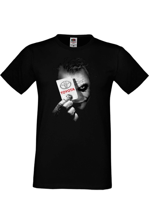Férfi rajongói póló autós logós ajándék Toyota Joker 1, Fekete