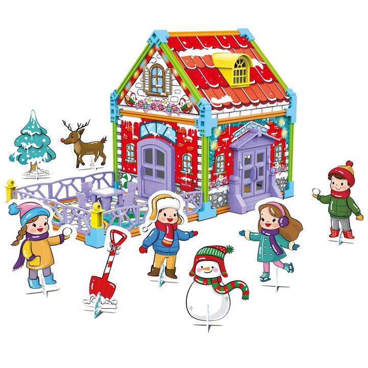 Къщичка за оцветяване Habarri 19.5 cm x 29 cm x 4.5, 85 части