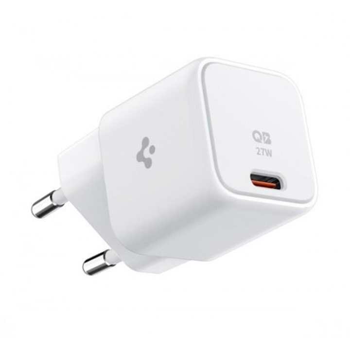 Spigen PowerArc PE2103 mini hálózati töltő adapter Type-C GaN 27W fehér (ACH03826) (ACH03826)