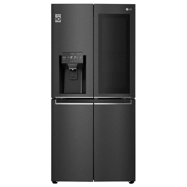 LG GMX844MC6F side by side hűtőszekrény, 508 l, No frost, DoorCooling+™ technológia, InstaView , F energiaosztály, Fekete