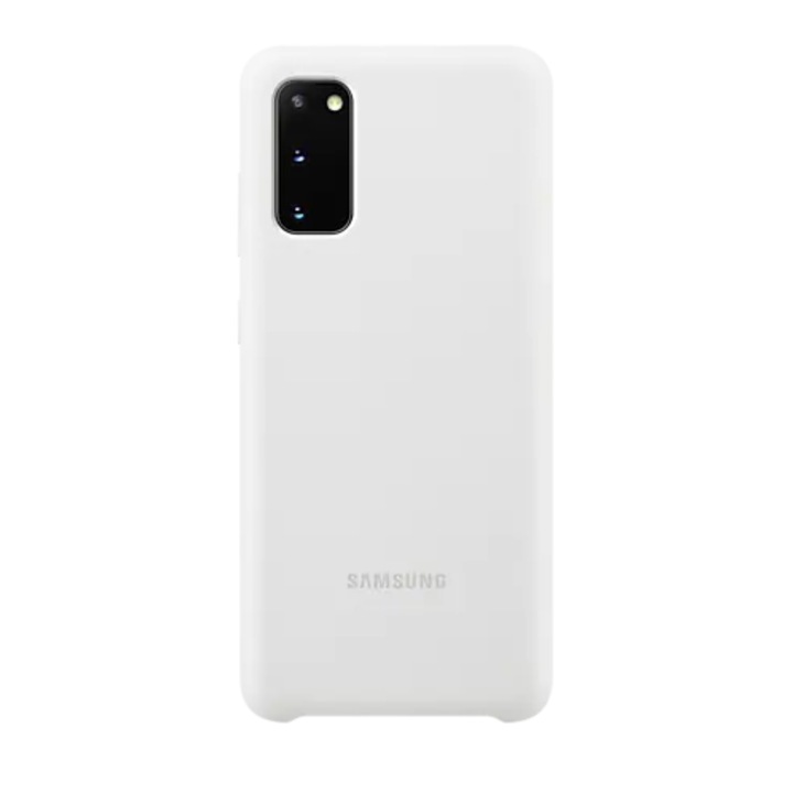 Мек силиконов гръб, защитен капак, за Samsung Galaxy S20 или Samsung Galaxy S20 5G, ултратънък бампер, Бял, BBL3850